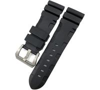 GHFHSG Cinturino in gomma per orologio 24mm 26mm Cinturino in silicone per orologio adatto per Panerai Submersible Luminor PAM Verde Blu Impermeabile Bracciale, 26mm, Agata