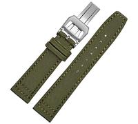 GHFHSG Cinturino per orologio da polso per IWC Pilot Spitfire Timezone TopGun, verde e nero, 20 mm, 21 mm, 22 mm, in tela di nylon, 22mm, agata