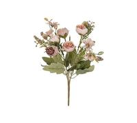 GHFNJYH Fiore artificiale in seta, peonia, bouquet natalizio per la sposa, per la decorazione della casa, accessorio per interni ed esterni, fiore finto - Rosa