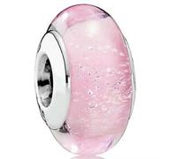 GHFNJYH Perline in vetro arcobaleno cosmico con ciondoli a forma di fiore colorato in argento sterling 925, adatte per braccialetti da donna -AMC0004