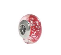 GHFNJYH Perline in vetro arcobaleno cosmico con ciondoli a forma di fiore colorato in argento sterling 925, adatte per braccialetti da donna -AMC0060