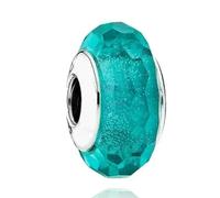 GHFNJYH Perline in vetro arcobaleno cosmico con ciondoli a forma di fiore colorato in argento sterling 925, adatte per braccialetti da donna -AMC0262