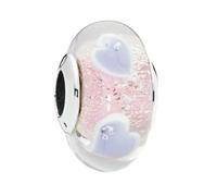 GHFNJYH Perline in vetro arcobaleno cosmico con ciondoli a forma di fiore colorato in argento sterling 925, adatte per braccialetti da donna -AMC0259