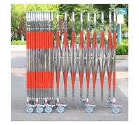 GHFXSCV Barriera di Traffico Estensibile Portatile - Cancello di Sicurezza Mobile con Ruote per parcheggi, scuole, Centri Commerciali e Controllo della Folla - Recinzione di Sicurezza vers