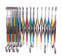 GHFXSCV Cancello di Sicurezza Pieghevole ed espandibile con Ruote - Barriera Retrattile in Acciaio Inox, Recinzione Mobile per Il Traffico e barriera di Sicurezza per Strade Esterne e Gara