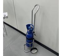 GHFXSCV Carrello portabombole di Ossigeno medicale in Alluminio Resistente con Ruote e Catene di Fissaggio, Carrello Mobile per bombole di Gas, CO2, azoto e idrogeno (14,6 cm)