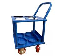 GHFXSCV Carrello portabombole Robusto a 4 Ruote con Maniglia - Supporto per bombole di CO2 e Ossigeno per casa, Garage, cliniche - qualità Professionale (Bianco)