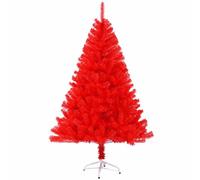 GHHDPDMJ Albero di Natale Rosso Artificiale Albero di Halloween con Supporto in Metallo, Abete Rosso incernierato di Alta qualità Albero di Natale Rosso Vero e Proprio Facile da Montare per decorazio