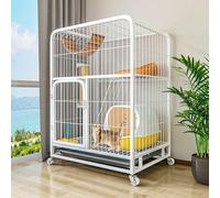GHHDPDMJ Recinto per Gatti da Esterno Cat Catio Cat House, recinto per Gatti assemblato, recinto per Gatti da Interno, recinto per Gatti da Balcone con Piattaforme, Ruota e Vassoio Estraibile, per 1-