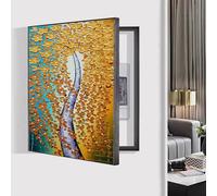 GHHQQZ Copri Quadro Elettrico Stile Verticale Coperchio per Scatola Elettrica Distribuzione Pannello Nascondi Dipinti Testiera Letto(A,60x80cm)