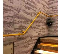 GHHVFEC Kit corrimano per Scale, ringhiera per Scale a Muro con Acciaio Inossidabile e ringhiera in Nylon Giallo Antiscivolo per corrimano del corridoio del bagno/330 cm (11 Piedi)