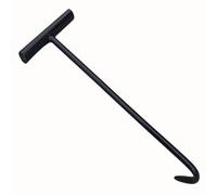 GHHVFEC Leva a T Resistente per coperchi di tombini, Strumento Metallico per Sollevare coperchi di tombini, Ideale per spostare grondaie e pozzetti di drenaggio, Gancio Versatile per Porte