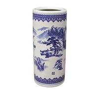 GHHVFEC Portaombrelli Artistico in Porcellana Blu e Bianca - Elegante complemento d'arredo, Stile Vintage, Ceramica Resistente, Perfetto per l'ingresso, Il Soggiorno o L'Ufficio.