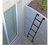 GHHVFEC Scala da soffitta in Ferro battuto per Letto Alto, 4896 Pollici, Piccola Scala di Fuga per emergenze antincendio, Scale di Sicurezza per la casa, coperture per pozzetti di finestre