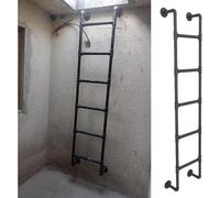 GHHVFEC Scala di Fuga per seminterrato e Scale antincendio per l'uscita, coperture per finestre da seminterrato Esterne, Piccola Scala per la Sicurezza Domestica in Caso di Emergenza Anti