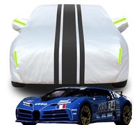 GHHVM Telo Copriauto per Bugatti Centodieci, Telone Esterno Impermeabile Traspirante Antigrandine Protezione dal Sole E dalla Polvere,B-Silver-Black