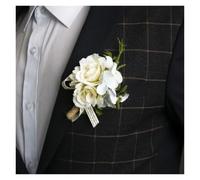 GHHZML BoutonnièRe Simulato Corpetto Floreale Sposa Spilla Pin Fiore Artificiale all'occhiello di Seta boutonnieres Calla Giglio Sposo | Color7
