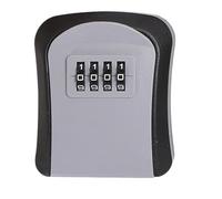 GHHZML Cassetta Chiavi con Codice Scatola di sicurezza con chiave in plastica, codice password a 4 cifre, senza, for la casa, cassaforte for chiavi, scatola immagazzinaggio segreta(Gray)