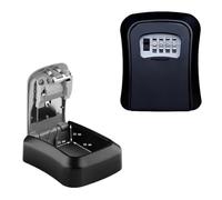 GHHZML Cassetta Chiavi con Codice Scatola di sicurezza con codice password a 4 cifre, montaggio a parete, senza chiave, for ufficio, casa, cassaforte, organizer for riporre chiavi segrete(Black A)