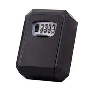 GHHZML Cassetta Chiavi con Codice Scatola segreta portaoggetti da parete for chiavi, codice di sicurezza con password a 4 cifre, senza chiave, cassaforte for casa(Black)