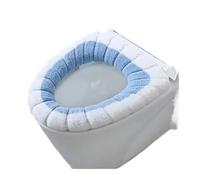GHHZML Cuscino per Sedile WC 1 pz Scaldabagno WC Lavabile Morbido Sedile Copriwater Tappetino Cuscino Accessori Universale(White Blue)