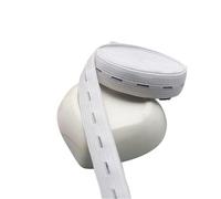 GHHZML Elastico per Cucito Fascia Elastica Piatta Colorata da 18 mm Perforata Adatta for Pannolini, Abiti Premaman, Accessori for Cucire Artigianali, 1 m(White 15mm 1m)