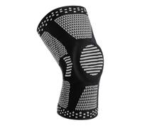 GHHZML Ginocchiera Sportiva 1 Paio di Supporti for Ginocchio for Sport Primavera Cuscinetti in Silicone protettori Ginocchiere for la Corsa Basket Calcio Protezione del(Black,L)