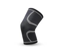 GHHZML Ginocchiera Sportiva 2 Paia di Ginocchiere Sportive in Maglia Silicone for Esterno, coprigambe protettive for Basket, Corsa, Fitness, Squat, Ginocchio, equipaggiamento Protettivo(Gray,L)