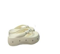 GHHZML Infradito Da Donna Summer Wedge Platform Flip Flops Thick Soles High Heels Beach Shoes Slippers Outdoor Opened Toe(Color 2,39-40)