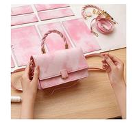 GHHZML Kit Fai da Te per Realizzare Borse in Pelle 5 pz/Set Borsa a Mano a Tracolla con Manico in Pelle Pu Accessori for Donna Zaino Fai da Te Cuciture a Strumenti for Cucire per Il Fai da Te(Pink)