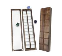 GHHZML Mini Scatole Da Pittura Ad Acquerello Scatola di tavolozza colori in legno, ad acquerello, da usare come set viaggio con (24 mezze vaschette vuote) per Principianti