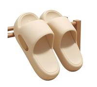 GHHZML Pantofole Nuvola Ciabatte da spiaggia con cuscino, suola morbida e comode, fondo spesso stampa a lettere, donna(Khaki,40-41)