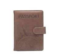 GHHZML Portadocumenti da Viaggio Portafoglio portapassaporto for turismo globale, for uomo e donna, porta carte d'identità, indirizzi, accessori da viaggio portatili(Coffee)