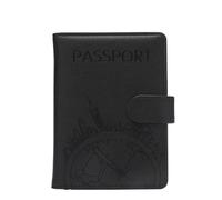 GHHZML Portadocumenti da Viaggio Portafoglio portapassaporto for turismo globale, for uomo e donna, porta carte d'identità, indirizzi, accessori da viaggio portatili(Black)