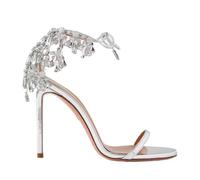 GHHZML Sandali Con Strass Sandali con strass, moda estiva da donna, cinturino alla caviglia, tacco sottile, aperti, collezione Super Spring per le Vacanze(Silver,35)