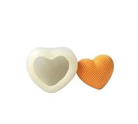 GHHZML Stampo per Candele in Silicone Candle Silicone Mold 3D Woven Love Heart-Shaped Making Kit Handmade Plaster Soap Chocolate Cake Decoration Baking Tools(6 * 5.6cm)