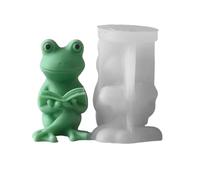 GHHZML Stampo per Candele in Silicone Stampo in Silicone 3D a Forma di Rana con Cuore, Stampo for Candele Fatto a Mano a, for Ornamenti in Resina, for Sapone(5 * 8 * 6.5cm)