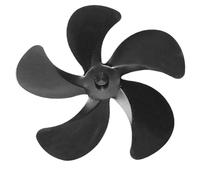 GHHZML Ventola per Stufa a Legna Sostituzione ventola camino 5 pale in lega di alluminio lama a basso rumore(Black)
