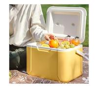 Ghiacciaia rigida, contenitore termico for ghiaccio che trattiene il ghiaccio for 48 ore, borsa frigo portatile con maniglia for campeggio, bevande, spiaggia, picnic, pesca, barca, barbecue(Yellow,5L)