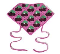 Ghiaccio Colorato Bandana Capelli Lavorati A Maglia Kerchief Legare L'Impacco Testa Di Ciliegia Per Triangolo Turbante Per Ragazze Foto Indietro