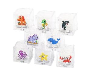 Ghiaccio da bagno luminoso - Cubo LED impermeabile 8 pezzi | Giocattolo da bagno a colore mutevole - Illuminazione lenta a sette colori per serbatoi doccia, piscina