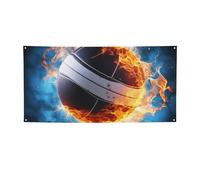 Ghiaccio e fuoco Pallavolo Banner e segni Outdoor Indoor Party Decorazione Banner Personalizzato con Occhielli Sfondo Compleanno Sfondo Poster Foto Sfondo per Matrimonio Evento Medio