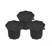 Ghiaccio flessibile in silicone per alimenti per contenitori Owala da 680,4 g, offre un raffreddamento rapido e una rimozione minima dopo il cubo, confezione da 3 pezzi, colore nero