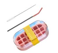 Ghiaccio Flessibile Stampi Da 18grids Design Antiaderente Con Paglia Staccabile Per Fanciulla Fatta A Mano Cubi Ghiaccio Antiaderente Essenziale Per Congelatori