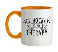 Ghiaccio Hockey Is My Terapia - Ceramica Mug - Giocatore Dischetto Icehockey