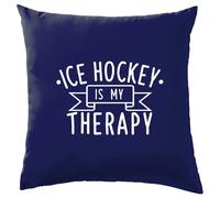 Ghiaccio Hockey Is My Terapia - Cuscino - Giocatore Puck Icehockey Divertente