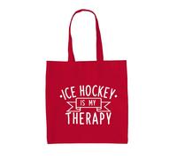 Ghiaccio Hockey Is My Therapy - Borsa Tote IN Tela - Player Puck Icehockey Funny