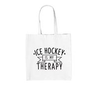 Ghiaccio Hockey Is My Therapy - Borsa Tote IN Tela - Player Puck Icehockey Funny