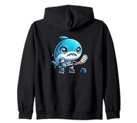 Ghiaccio Hockey Squaletto Carino Con Bastone Felpa con Cappuccio