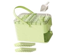 Ghiaccio in plastica Maker Riutilizzabile Tipo di Pressa Contenitore per Ghiaccio Con Coperchio E Cestino Frigorifero Stampo per Ghiaccio Facile Premere Il Frigorifero Gelato Libero